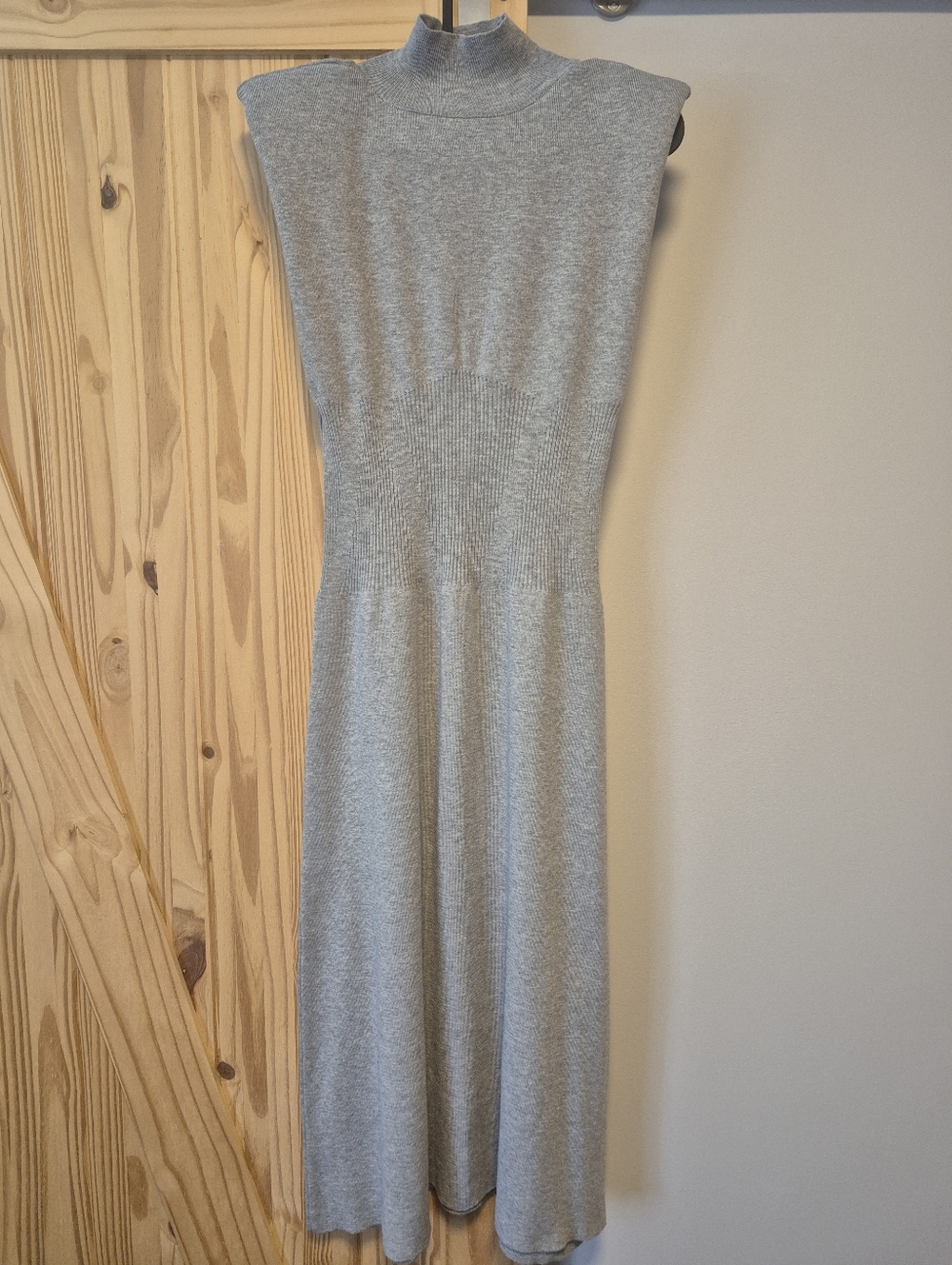 Viscose Mock Neck Midi Dress